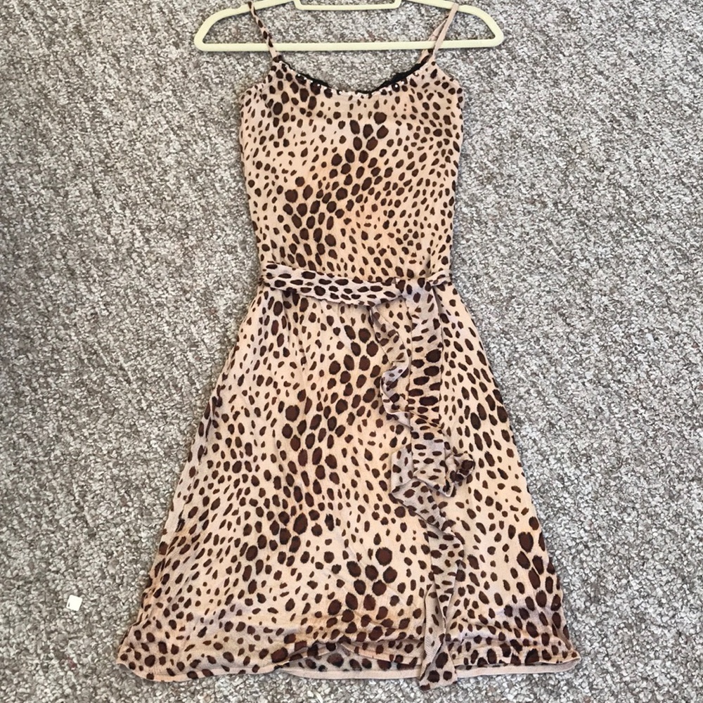 Bebe Lacey front skin dress with belt